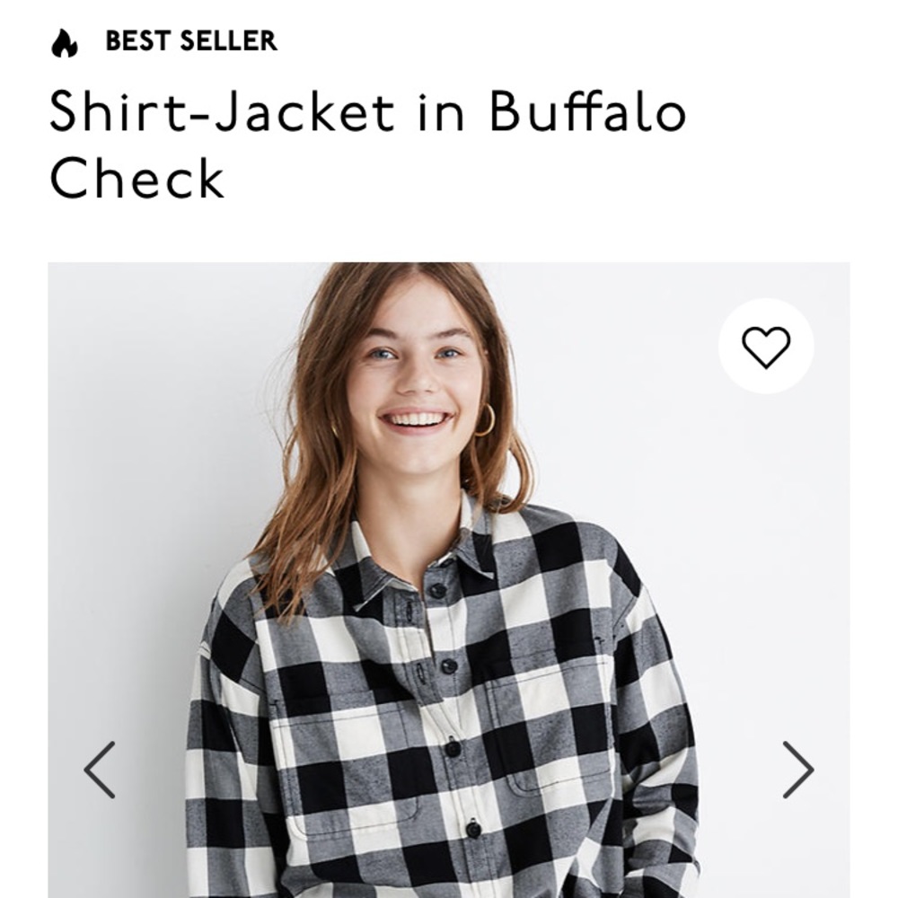Madewell Shirt jacket in Buffalo Check